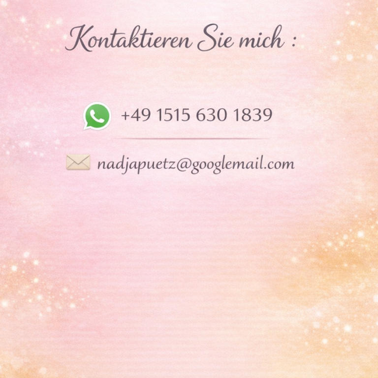 Mobiler Dienst in der Umgebung von 56357 Holzhausen an der Haide Kontaktieren Sie mich:
Nadja Pütz
WhatsApp: +491515 630 1839
Mail: nadjapuetz@googlemail.com